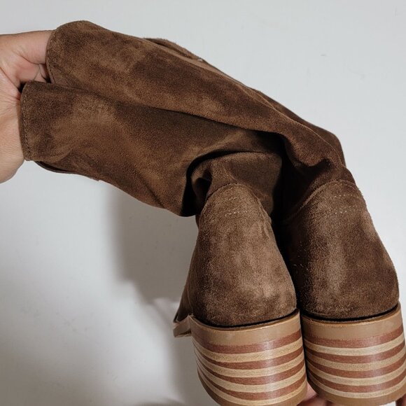 NEW Frye Campus 12R Boots Womens 8.5 Chocolate Brown Brownie Suede Western Barn - Picture 6 of 11